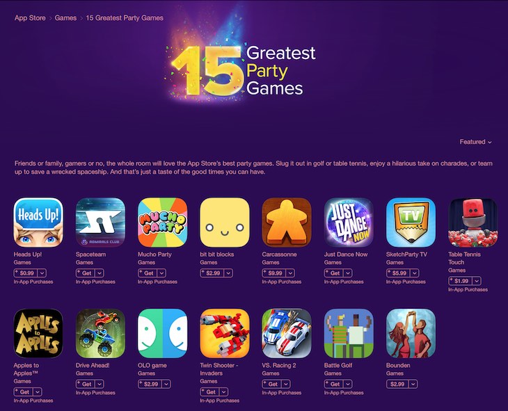 Apple's Greatest Party Games